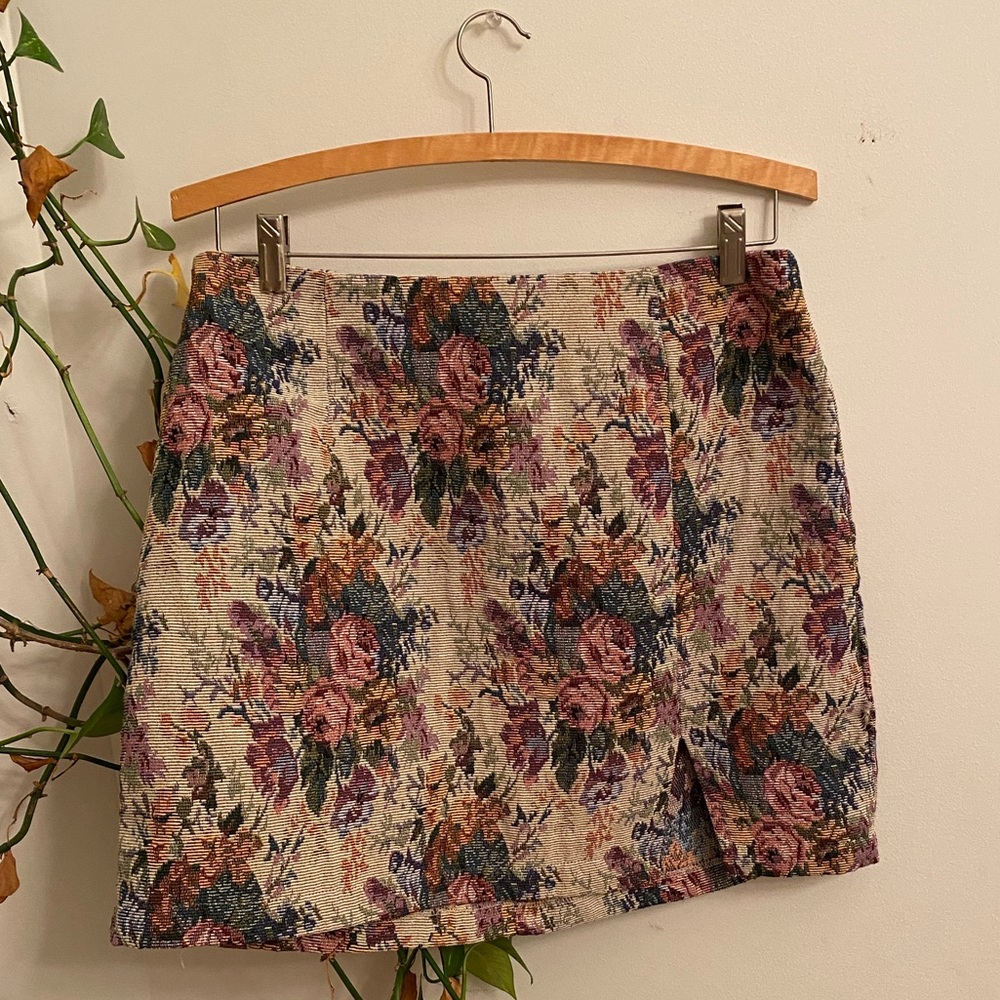 embroidery floral skirt